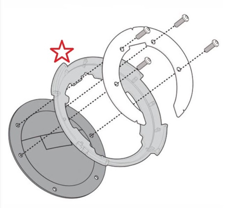 Givi Specific metal flange for fitting the TankLock tank bags DUCATI